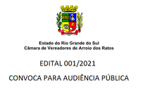 Edital 001/2021 - Convoca Para Audiência Pública