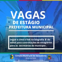 ⚠️ Atenção!! Novas vagas para o programa de estágio na nossa cidade. Os interessados devem fazer a inscrição acesse o link ➡️
