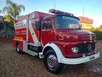 Chegada do caminhão de bombeiros à Arroio dos Ratos