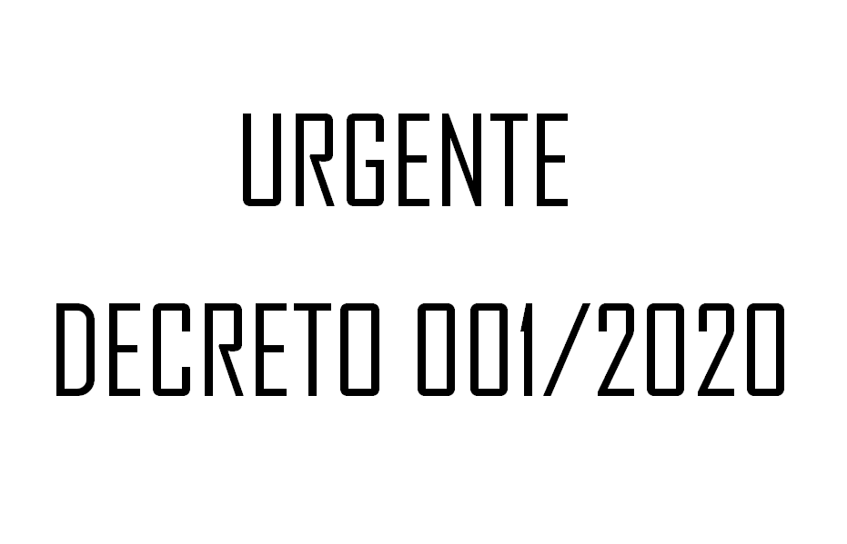 Decreto 001/2020 - Câmara de Vereadores