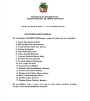  EDITAL DE PUBLICAÇÃO - LISTA DOS INSCRITOS PARA PROCESSO SELETIVO SIMPLIFICADO INSCRIÇÕES HOMOLOGADAS: