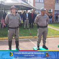 Na manhã de hoje o Presidente da Câmara Municipal de Vereadores de Arroio dos Ratos Dilson Lemos, e o Vereador Marco Monteiro estiveram na Sede do 28° Batalhão da Polícia Militar de Charqueadas-RS.