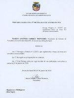 Portaria Legislativa N'001/2024,  DE 02 DE JANEIRO DE 2024.