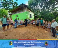 Presidente da Câmara esteve reunido com moradores do Loteamento Farropilha.