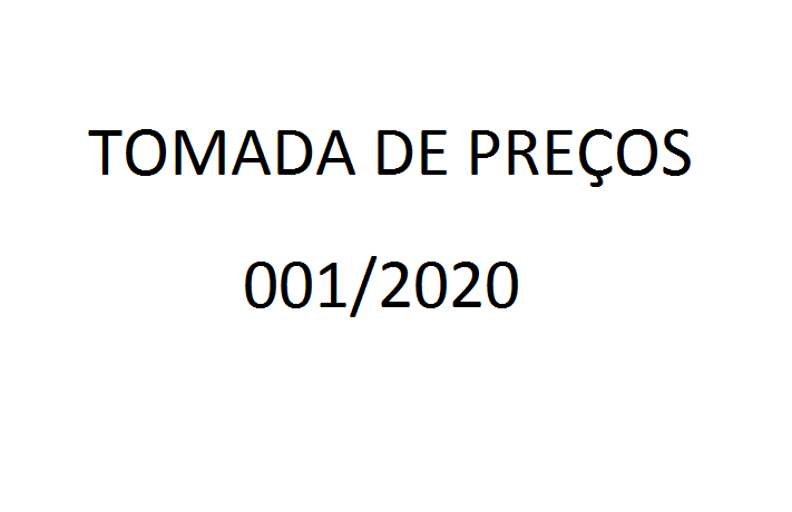 Tomada de Preços - 001/2020